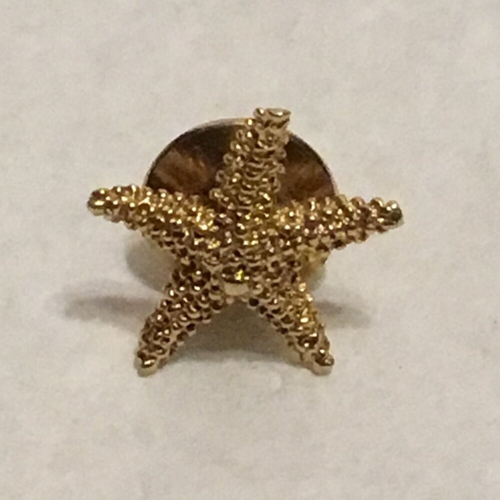14K gold Starfish tie tack pin